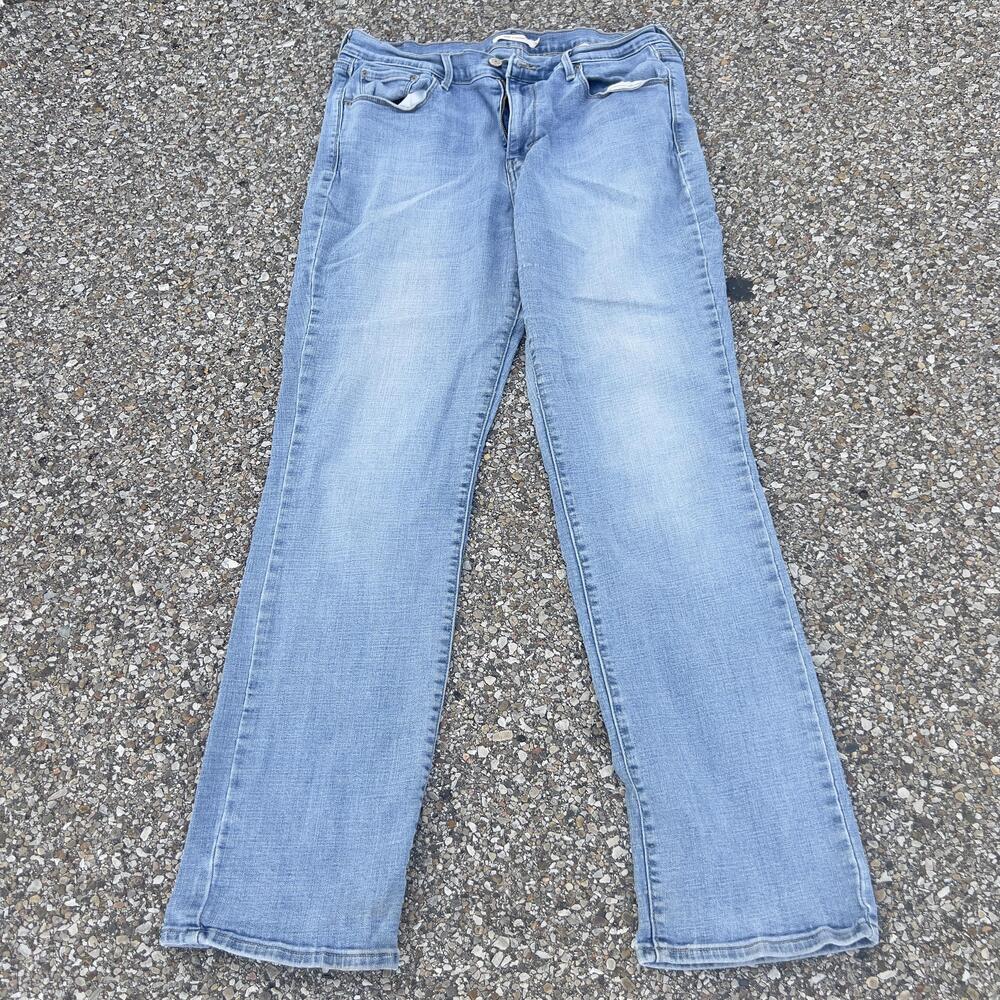 Levis 505 Jeans Womens 14 32x32 Light Wash Blue Regular Fit Straight Denim Pants